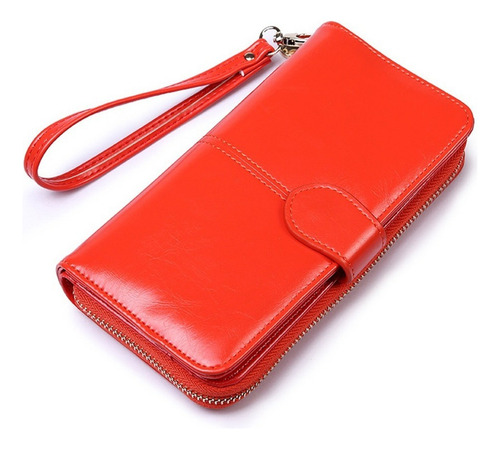 Cartera Moderna De Cuero Sint?tico Encerado Para Mujer
