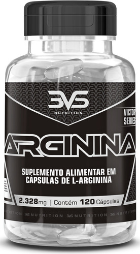 Arginina 100% Pura - 3vs Nutrition - 120 Cápsulas