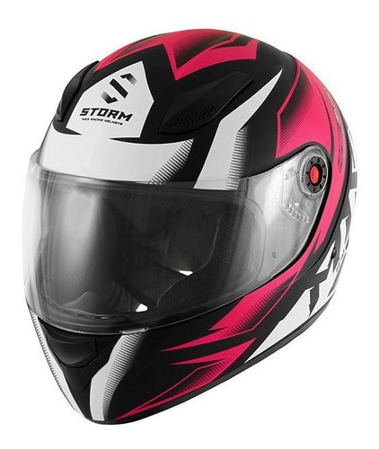 Capacete Moto Fechado Mixs Fokker Storm Fosco / Brilhante - Pro Tork Cor Rosa-fosco Tamanho do capacete 60