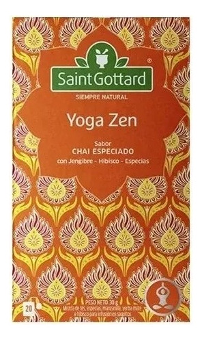 Insufion Yoga Zen Chai Jengibre X20 Saq Saint Gottard 30gr