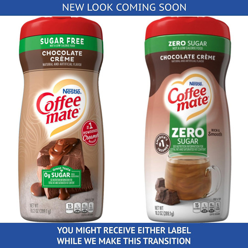 Coffee Mate Crema De Chocolate En Polvo Sin Azúcar, 10.2 Onz
