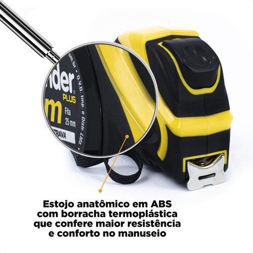 Trena Profissional Vonder 10m X 25mm Com Trava Automática