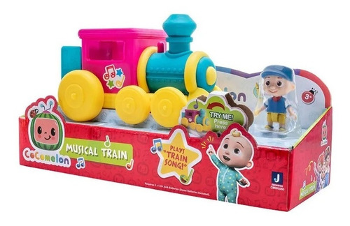 Cocomelon Tren De Carga Con Sonido + 1 Figura Jazwares