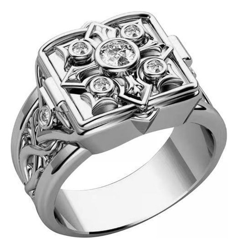 2 Anillo De Banda De Anillo Brillante Chapado En Oro Para