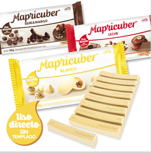 Chocolate Mapricuber 6 X 800 Grs ArcorNo Requiere Templado 