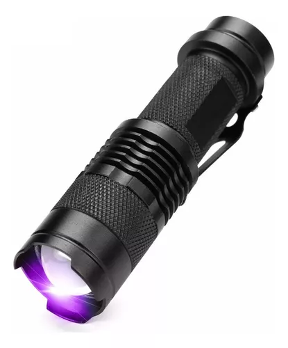 Linterna de luz negra UV UV linterna LED portátil mini luz de trabajo  portátil lámpara de identificación de producto Negro