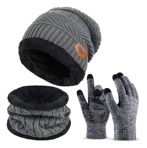 Guantes De Bufanda De Gorro Grueso De Lana Cálida Invierno