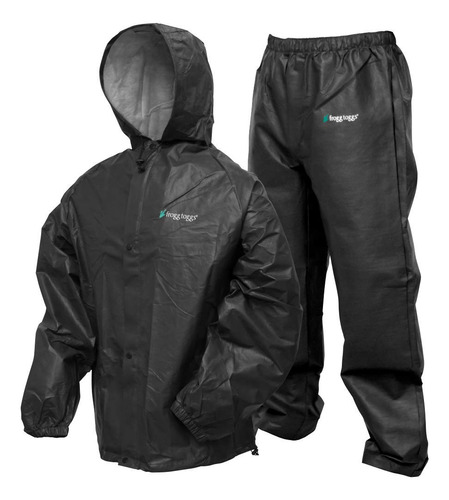 Frogg Toggs Pro Lite - Traje Impermeable Para Lluvia, Negro,