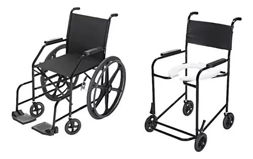 Cadeira De Rodas E Cadeira De Banho Simples P/idosos Kit