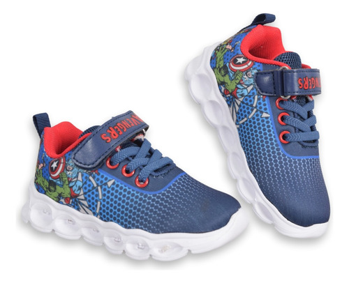 Zapatillas Marvel Niños Avengers Increible Hulk Luces 2602