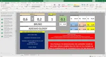 Comprar Planilha Excel Para Gráficas Usando Calculo Metro Quadrado