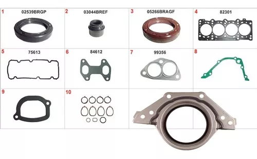 Jogo De Junta Completo Do Motor Uno 1300 Fiasa Gasolina Sabo