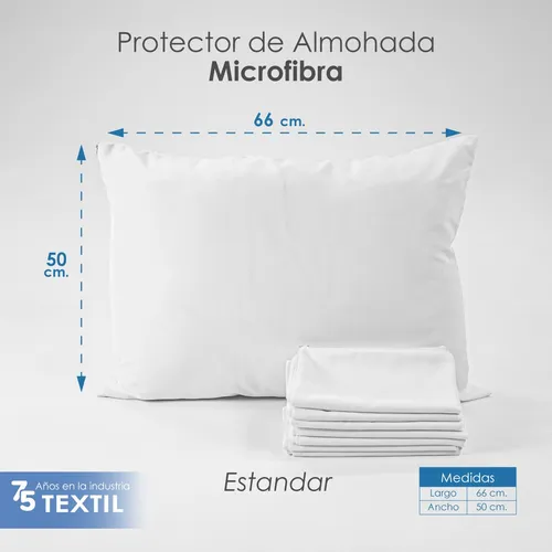 50 Funda Para Almohada Hotelera C cierre Microfibra Standar