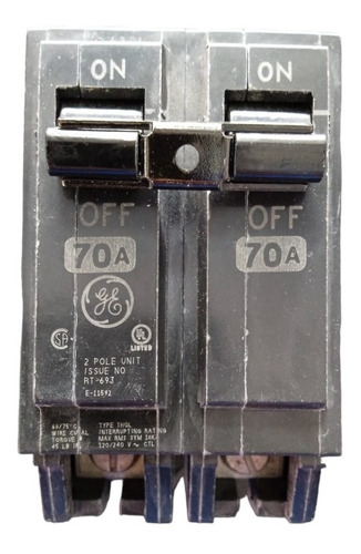 Breaker 2x70 Amp Empotrar Thql 120/240v General Electric  