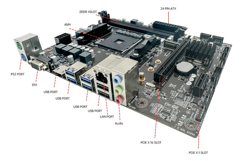 Placa Madre Amd Soyo A520m Ddr4 Am4 M-atx Hdmi Vga M2 Nvme