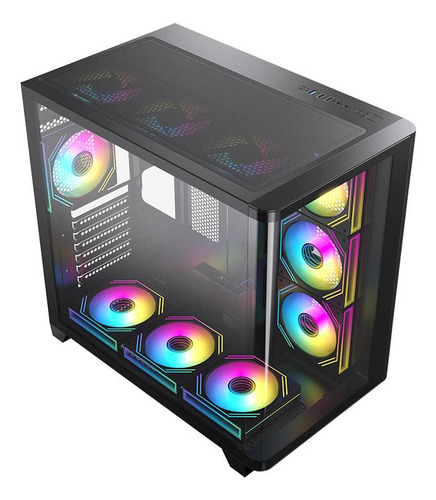 Gabinete Gamer Acegeek Curvex, Mid-tower, Lateral De Vidro