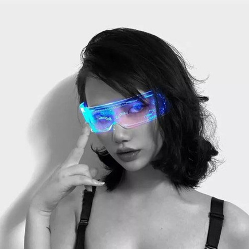 7 Colores Lentes Led Fiesta Gafas Cyberpunk Led Luminosa