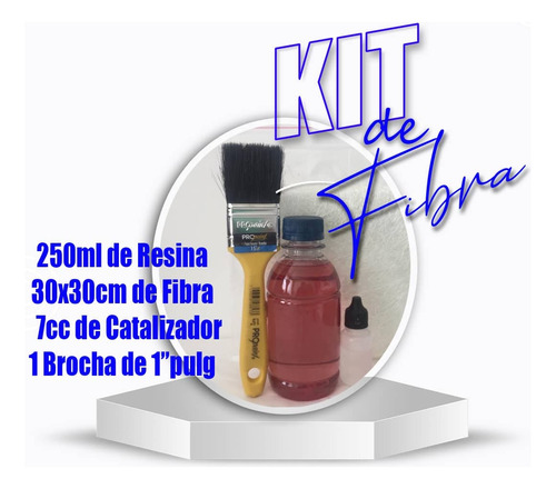 Kit Fibra De Vidrio Poliester Todo Uso