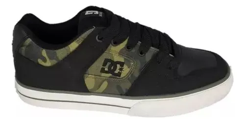 Zapatillas Dc Pure Cuero Negras Original Skate Hombre