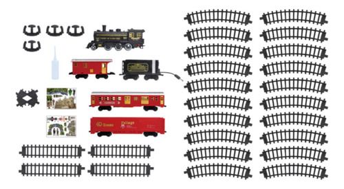 Set De Tren Eléctrico, Divertido Juguete Para 4 Vagones