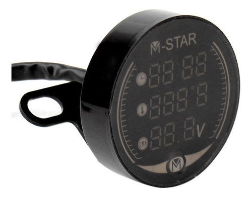 Led Panel Led 3 En 1 Voltímetro + Reloj + Termómetro