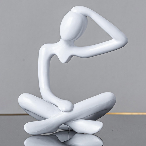 3 Thinker Estátua Abstrata Coleção Ornamento De Mesa Para