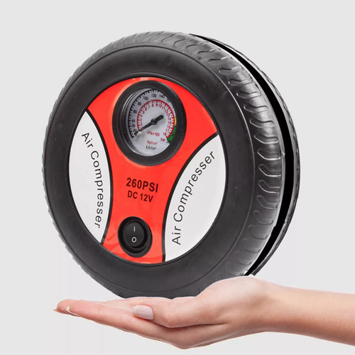 Calibrador Pneus Mini Compressor Ar Inflador 12v Portátil