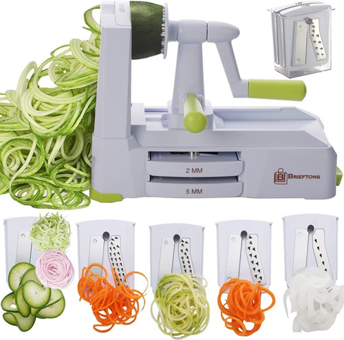 Espiralizador De Verduras De 5 Hojas: Cortador En Espiral