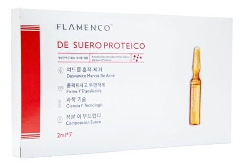 Pack 7 Ampollas Faciales Multiefecto Suero Proteico Flamenco