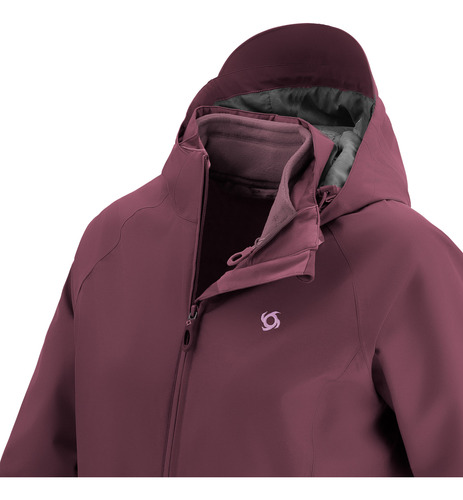 Parka 3 En 1 Parbat Mujer Morado Doite