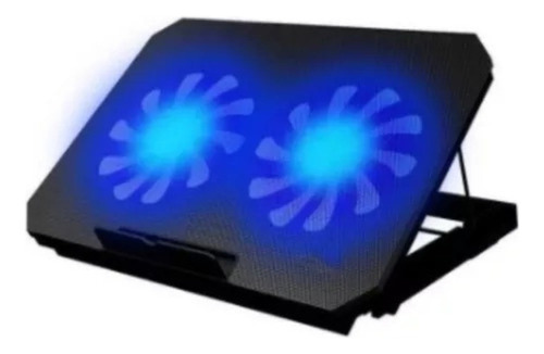 Suporte Cooler Notebook Base Mesa Led Refrigerada Silenciosa Cor Preto LED Azul