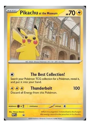 ポケモンカード Pikachu at the Museum 2枚セット Carta Jumbo Pikachu At The Museum (oversized) Pokémon Tcg