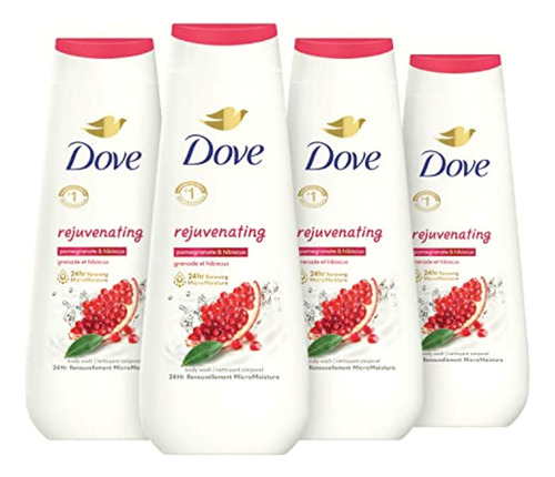 Dove Body Wash Rejuvenating Pomegranate & Hibiscus 4 Count