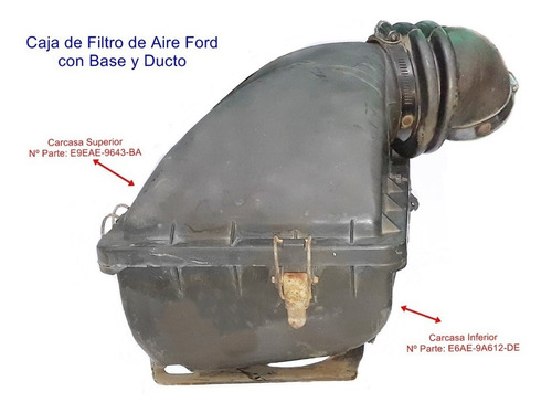 Caja Purificadora De Aire Ford Con Acople Y Base