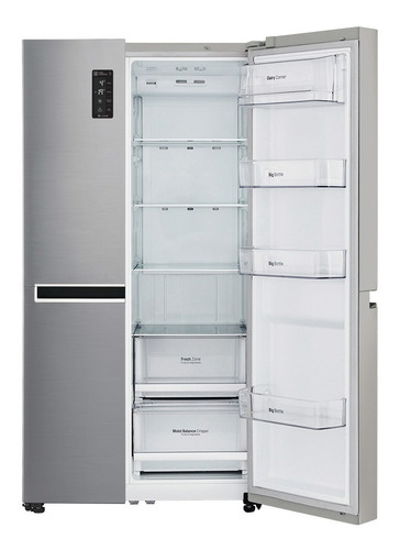 Imagen 5 de 7 de Refrigeradora LG Inverter Cromada 6261lts 21 Pies 2 Puertas