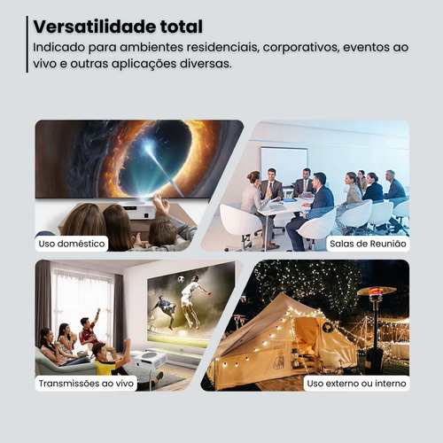 Projetor Data Show Touyinger Q9a 7000 Lumens Full Hd Espelhamento Bluetooth Wifi Cor Branco Branco