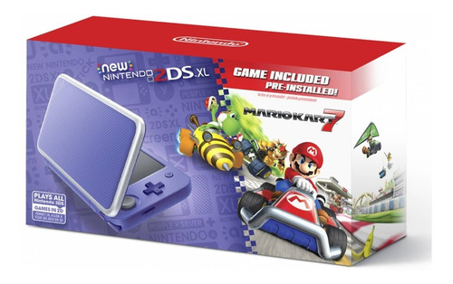 Nintendo New 2ds Xl Purple Silver + Mario Kart 7 - Sniper