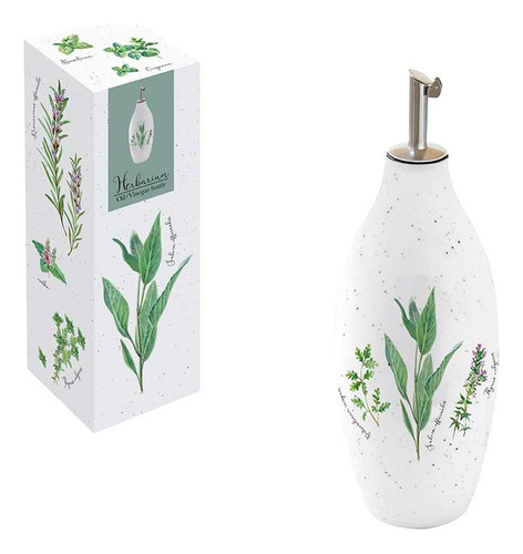 Aceitera O Vinagrera De Porcelana 300ml Linea Herbarium