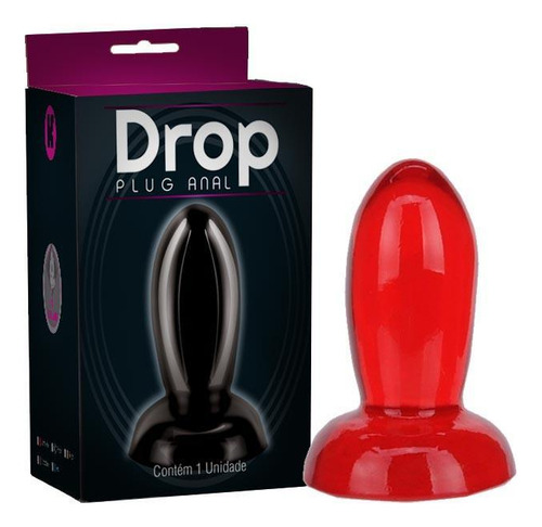 Plug Anal Vermelho Bolinha 9x3,2cm