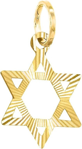 Lucchetta - Colgante Estrella De David De Oro Amarillo De 14