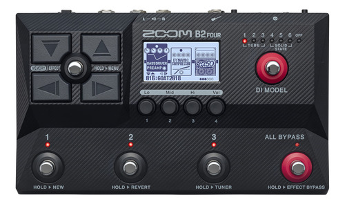 Procesador Multiefectos Para Graves Zoom B2 Four Con 6 Cajas