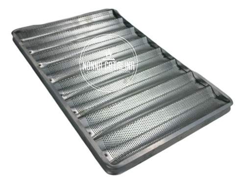 Bandeja Pan 70x45x8 Ondas Baguetera Aluminio Molde Panaderia