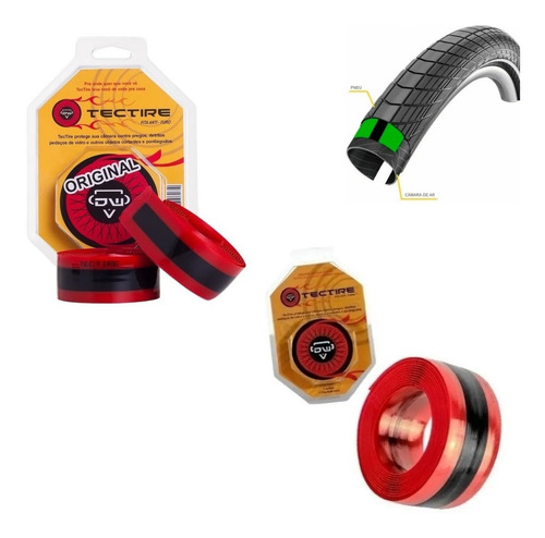 Imagem 1 de 3 de Fita Anti Furo Mtb Aro 20 24 26 31mm Unidade - Tectire
