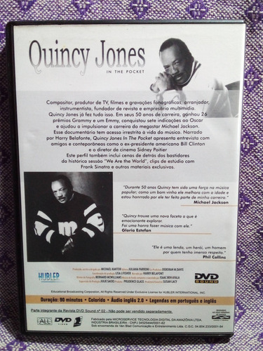 Dvd Quincy Jones In The Pocket - Documentário (Usado)