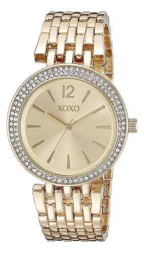 Xoxo Reloj Dorado De Cuarzo Analogico Con Pantalla Analog...