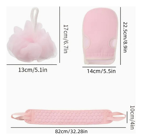3x Toallas De Exfoliación Corporal Juego De Toallas De