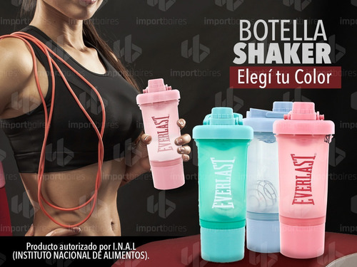 Vaso Batidor Shaker Everlast Mezclador Suplementos Filtro