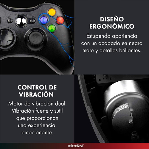 Imagen 3 de 6 de Joystick Para Xbox Bluetooth Inalámbrico Vibración 2.4ghz