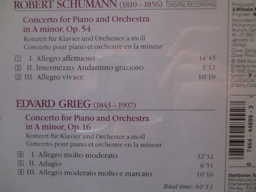 Schumann, Grieg - Piano Concertos Colin Davis Murray Perahia