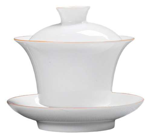 Tazas De Té Sencillas Con Platillo Kung-fu Gaiwan Ceramics